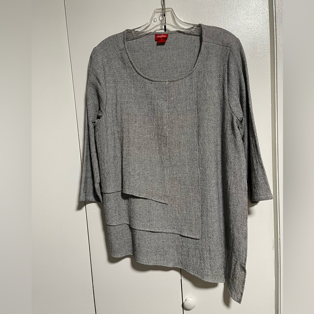 Toofan Tier Round Neck Marble Tunic